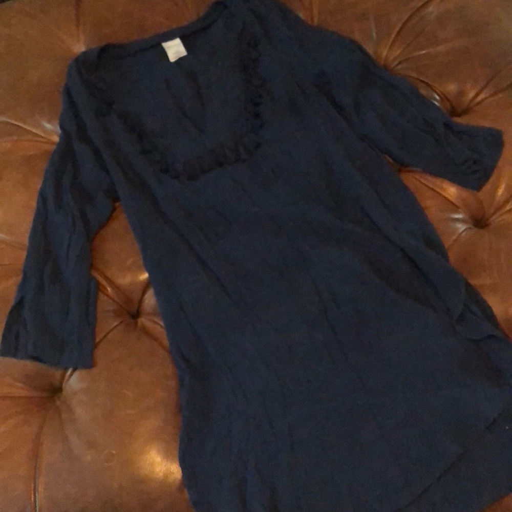 Navy Blue Coverup with tassels. Size Small